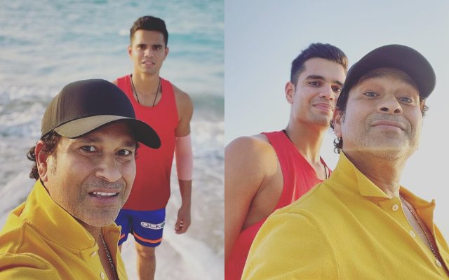 Sachin Tendulkar and Arjun Tendulkar