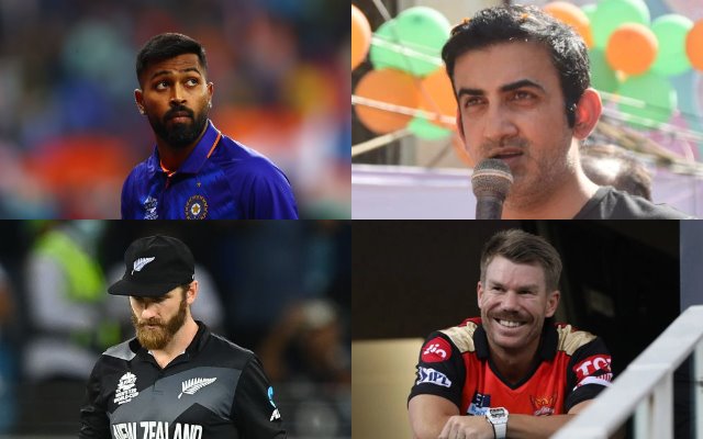 Hardik Pandya, Gautam Gambhir, Kane Williamson and David Warner