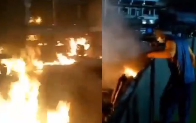 Fire at National Stadium in Karachi