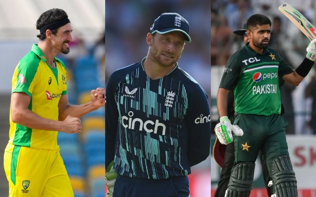 Mitchell Starc, Babar Azam and Jos Buttler