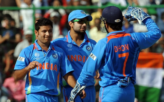 Piyush Chawla, Virat Kohli and MS Dhoni