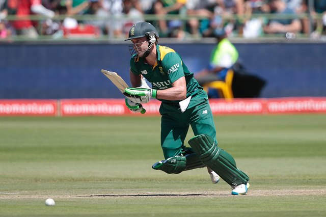 South African batsman AB de Villiers plays a shot during the second One Day International match between England and South Africa at St. George's park on February 6, 2016 in Port Elizabeth. / AFP / GIANLUIGI GUERCIA (Photo credit should read GIANLUIGI GUERCIA/AFP/Getty Images)