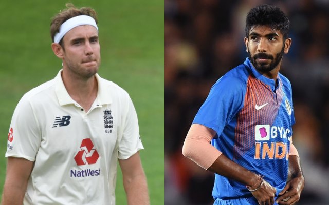 Stuart Broad and Jasprit Bumrah