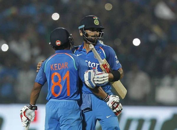 Virat Kohli and Kedar Jadhav