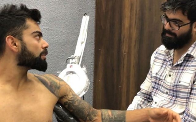 Here are all of Virat Kohli's tattoos and their meaning - 100MB 100MB -  Fantasy Cricket, Live Score, News, Videos