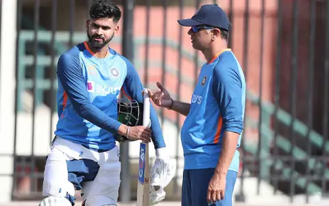Rahul Dravid and Shreyas Iyer