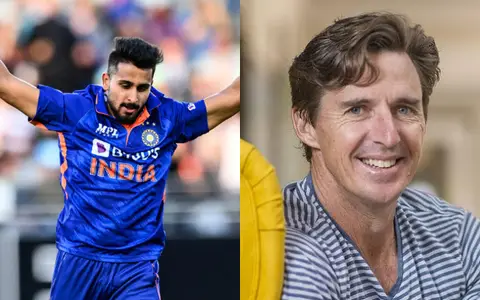 Brad Hogg and Umran Malik