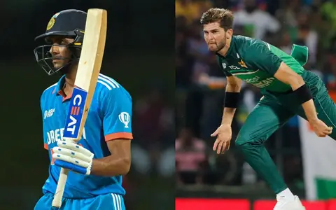 Shubman Gill and Shaheen Shah Afridi