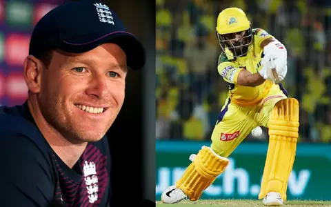 Eoin Morgan and Ruturaj Gaikwad