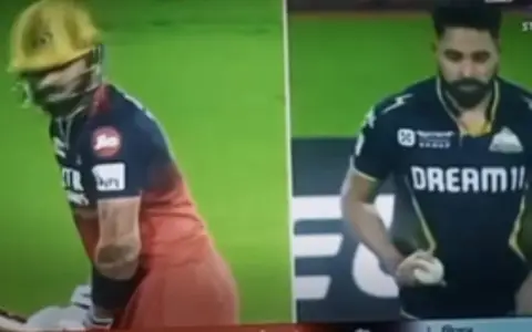 [Watch] IPL 2025: Emotional Mohammed Siraj pulls out of run-up while bowling to Virat Kohli at Chinnaswamy Stadium