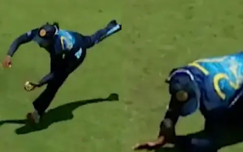 [WATCH} Nilakshika Silva dives and rolls to pull off unbelievable boundary catch in SL-W vs SA-W