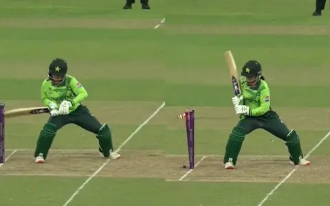 [Watch] Women's World Cup 2025: Nashra Sandhu's freak hit-wicket dismissal against Bangladesh