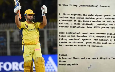 ‘Seven pheras for Thala’ - CSK fan’s hilarious wedding contract goes viral