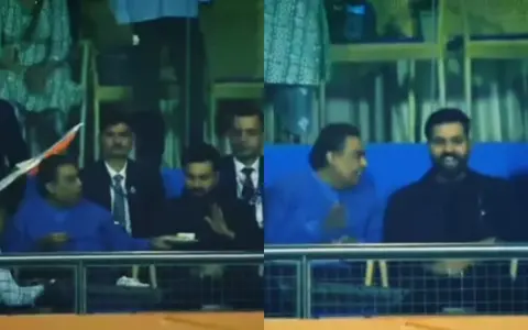 [WATCH] T20 World Cup 2026: Rohit Sharma declines tea offer from Mukesh Ambani during India vs USA clash