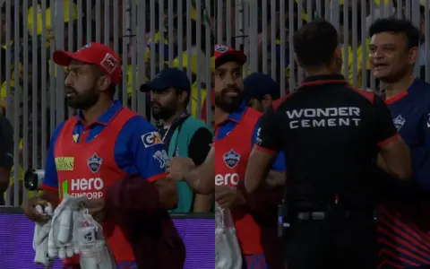 [WATCH] IPL 2026: Tristan Stubbs furious after glove denial, DC players argue with umpires