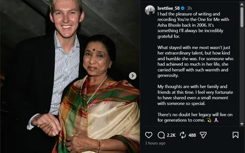 Brett Lee & Asha Bhosle