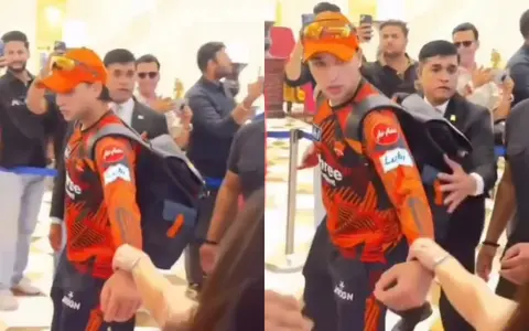 [WATCH] Abhishek Sharma pulled by female fan in team hotel, security guards intervene