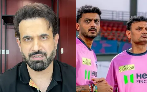 Irfan Pathan and Axar Patel with DC coach