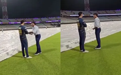 [WATCH] IPL 2026: Sourav Ganguly was seen giving batting tips late night to Connor Esterhuizen at Eden Gardens