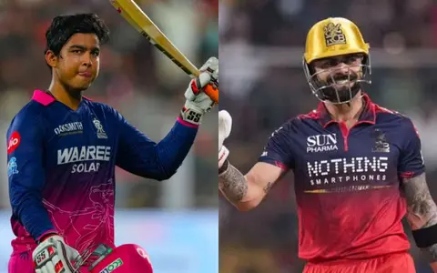 Vaibhav Sooryavanshi and Virat Kohli.