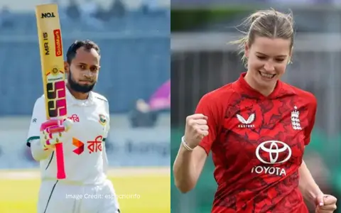 Mushfiqur Rahim and Lauren Bell