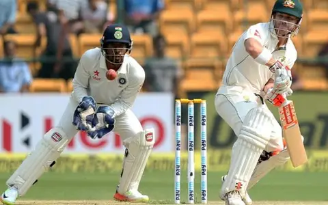David Warner v India in Bangalore