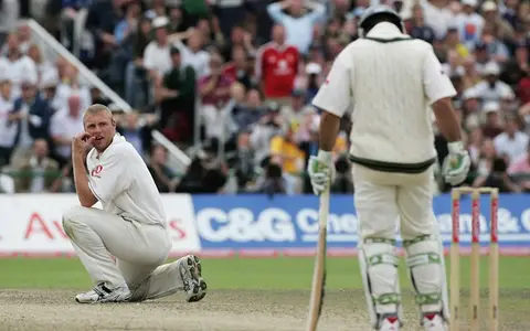 Andrew Flintoff and Ricky Ponting