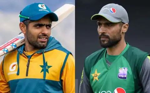 Babar Azam and Mohammad Amir