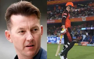 Brett Lee and Harry Brook