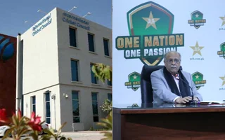 ICC building with Najam Sethi