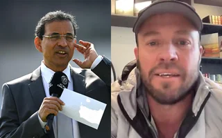 Harsha Bhogle and AB de Villiers