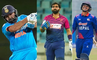 Rohit Sharma, Muhammad Waseem and Kushal Malla