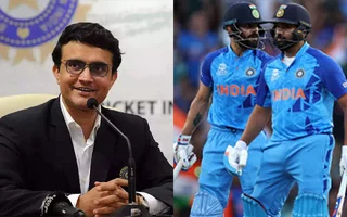 Sourav Ganguly and Rohit Sharma