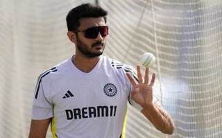 Axar Patel in Practice Jersy