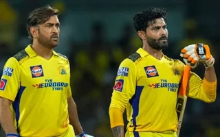 MS Dhoni and Ravindra Jadeja.