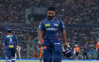 Rishabh Pant walking off
