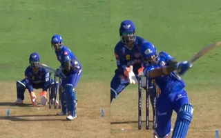 IPL 2025: Suryakumar Yadav belts Ravi Bishnoi's googly towards deep midwicket for massive six