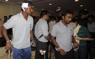 Srilanka cricketers after Attack