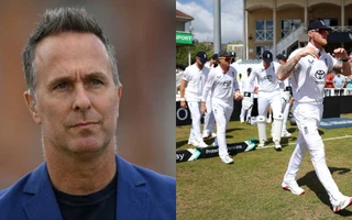 Michael vaughan and England test team.