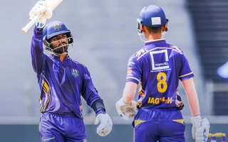 MPL 2025, Match 10: Saurabh Nawale celebrating his fifty vs Kolhapur Tuskers