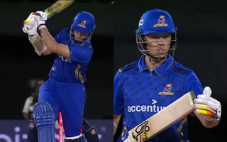 MLC 2025: Michael Bracewell comically signals for review before realising he was bowled
