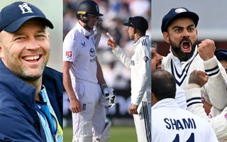 Jonathan Trott, Shubman Gill and Virat Kohli