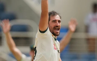 [Watch] WI vs AUS 2025: Mitchell Starc rocks West Indies with triple-wicket maiden
