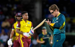 WI vs AUS 2025: Adam Zampa celebrates after dismissing Shimron Hetmyer