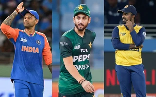 Suryakumar Yadav, Agha Salman, and Charith Asalanka
