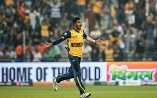 Dushmantha Chameera during the Asia Cup 2025