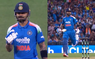 [WATCH] AUS vs IND 2025: Virat Kohli celebrates after scoring first run in 3rd ODI