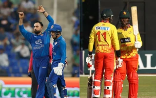 Afghanistan and Zimbabwe during a T20I match