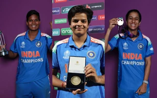 Women's World Cup 2025, Final: Deepti Sharma [L], Shafali Varma [M], Jemimah Rodrigues [R]