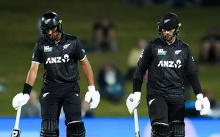 NZ vs WO 2025, 2nd ODI: Rachin Ravindra [L] and Devon Conway [R]